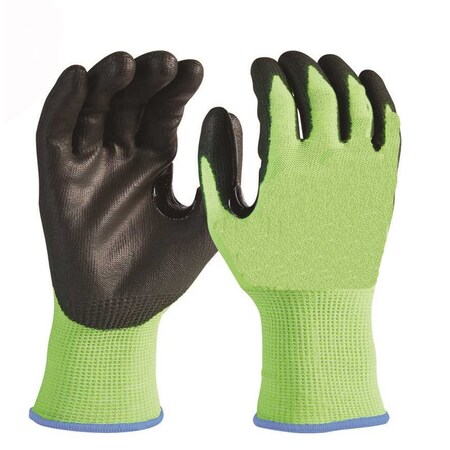Milwaukee Tool XX-Large High Visibility Level 2 Cut Resistant Polyurethane Dipped Work Gloves 48-73-8924B